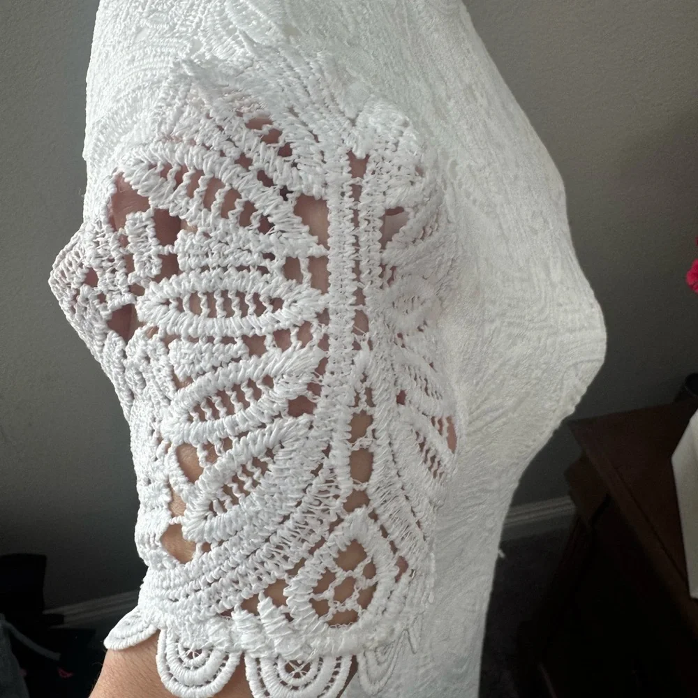 White House Black Market Lace white dress - Picture 5 of 9